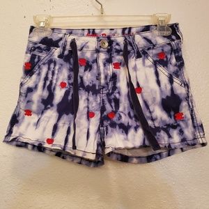JUSTICE JEANS red, white and blue girls kids short